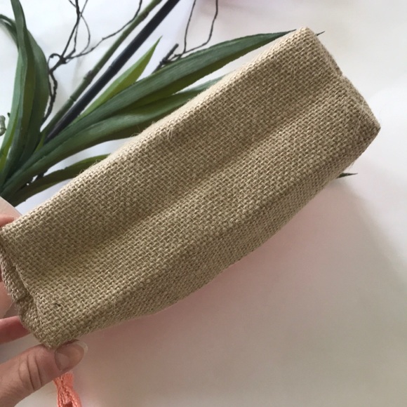 ‘Aloha Summer’ Coral Color Wristlet/Cosmetic Bag - Picture 5 of 8